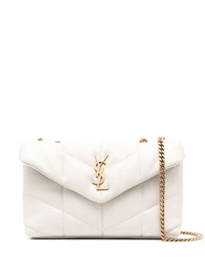 Saint Laurent Off White Puffer Toy Quilted Mini Bag