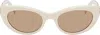 Saint Laurent Off-white Sl M115 Sunglasses In 004 Ivory