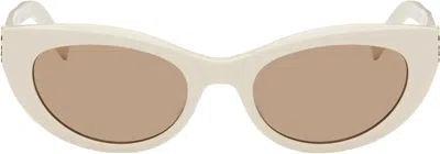 Saint Laurent Off-white Sl M115 Sunglasses In 004 Ivory