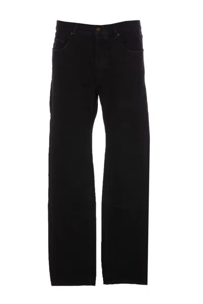 Saint Laurent Oklahoma Jeans In Black Denim
