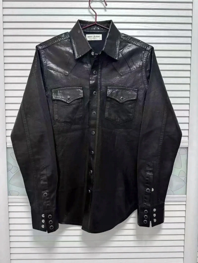 Pre-owned Saint Laurent Old Leather Jacket In Multicolor