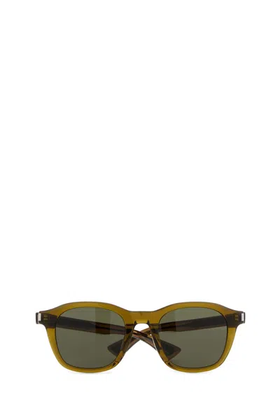 Saint Laurent Olive Green Acetate Sl 880 Sunglasses In Neutral