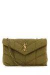 Saint Laurent Toy Puffer Bag In Firgreen