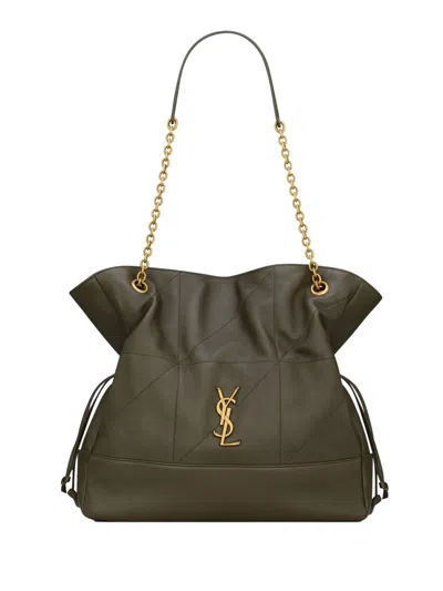 SAINT LAURENT OLIVE JAMIE SHOPPING TOTE
