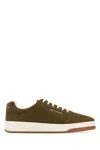 Saint Laurent Sneakers Sl/61 In Gabardine Verde Militare Uomo In Olive