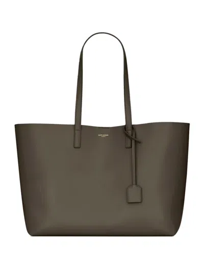 Saint Laurent Olive Logo Large Tote