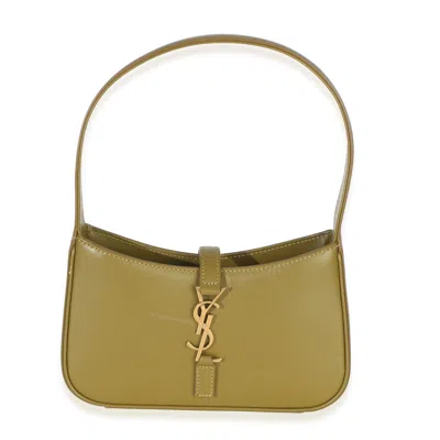 Pre-owned Saint Laurent Olive Smooth Calfskin Mini Le 5 A 7 Hobo