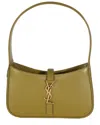 Saint Laurent Olive Smooth Calfskin Mini Le 5 A 7 Hobo (authentic Pre-loved)