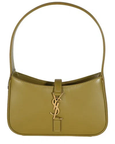 Saint Laurent Olive Smooth Calfskin Mini Le 5 A 7 Hobo (authentic Pre-loved)