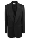 Saint Laurent One-buttoned Blazer In Black