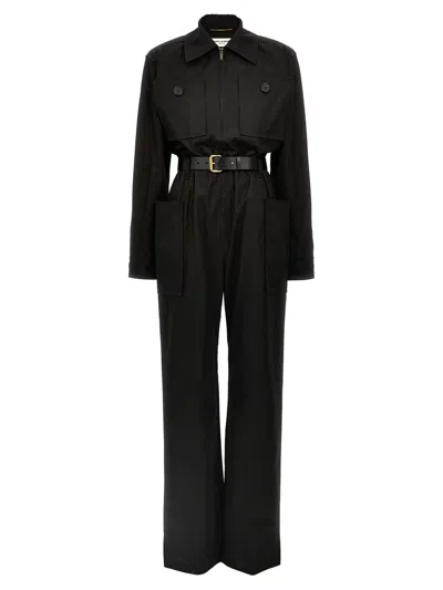 SAINT LAURENT SAINT LAURENT ONE-PIECE BELT TWILL SUIT