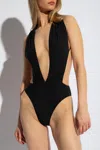 Saint Laurent Nylon Blend One Piece Swimsuit In Black