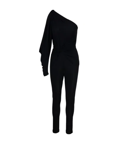 SAINT LAURENT SAINT LAURENT ONE-SHOULDER RUCHED JUMPSUIT