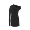 Saint Laurent One-shoulder Dress In Crepe Jersey In Black