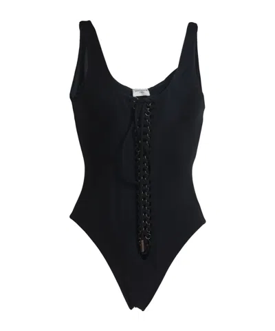 Saint Laurent One-piece Swimsuits In Black