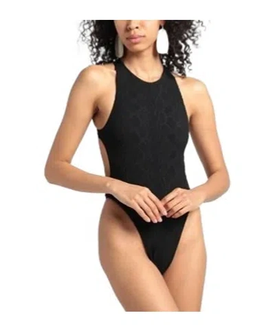Saint Laurent Onsolid-color One-piece Swimsuit In Black