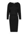 Saint Laurent Knit Backless Dress With Boat Neckline In Black