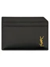 Saint Laurent Open Card Case "tiny Cassandras" In Black