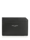 Saint Laurent Open Card Holder Wallets Black In Brown