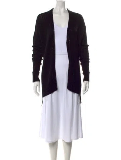 Pre-owned Saint Laurent Open Front Sweater In Black
