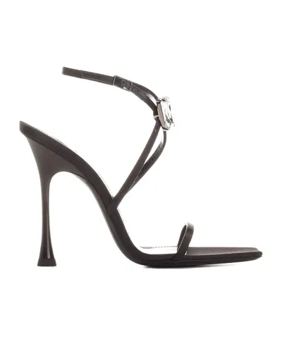 Saint Laurent Open-toed High-heeled Sandals In Black