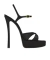 Saint Laurent Debbie Platform Sandals In Smooth Leather In Black
