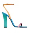 Saint Laurent Open-toed High-heeled Sandals In Green