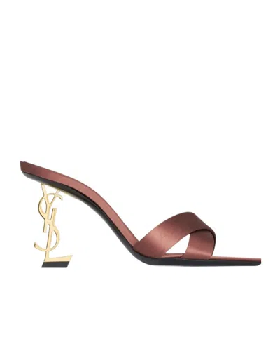 Saint Laurent Open-toed High-heeled Sandals In Multicolor