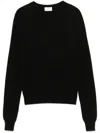 Saint Laurent Kaschmirpullover Mit Lochstrickmuster In Schwarz