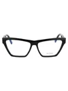 Saint Laurent Eyewear Sl M104 Opt Glasses In 002 Black Black Transparent