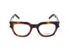 Saint Laurent Ysl Hinge Square Frame Glasses In Brown