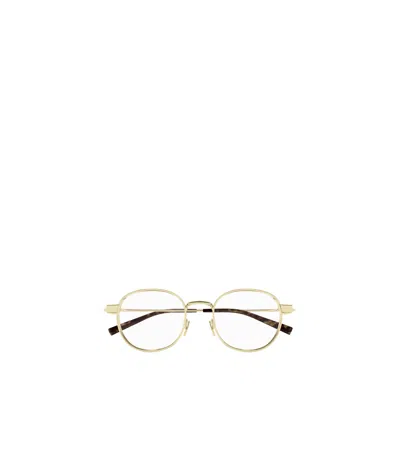 Saint Laurent Optical Frames With Lettering Details In Brown