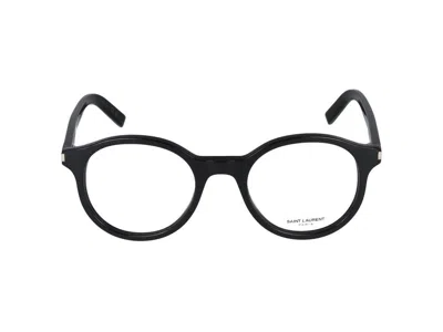 Saint Laurent Eyeglasses In Black Black Transparent
