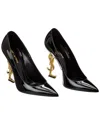 Saint Laurent 110mm Opyum Patent Ysl-heel Pumps In Black
