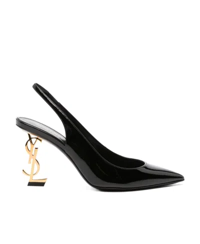 Saint Laurent Opyum Slingback Pumps In Black