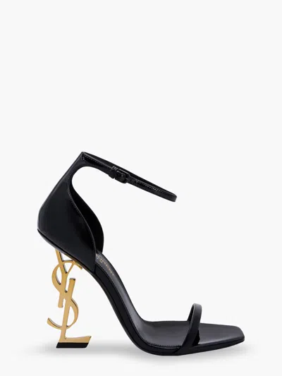 Saint Laurent Opyum 110 Patent Leather Sandals In Black
