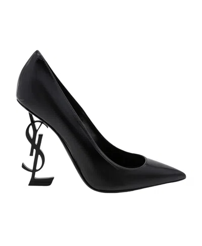 Saint Laurent Ysl Opyum Patent Leather Pumps In Black