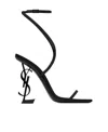Saint Laurent Opyum Ysl Strass Ankle-strap Sandals In Black