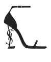 Saint Laurent Black Opyum 110 Patent Leather Sandals In Black