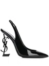Saint Laurent Opyum 110mm Slingback Pumps In Black