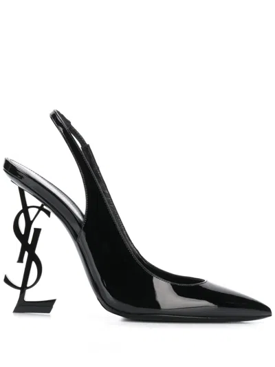 Saint Laurent Opyum 110mm Slingback Pumps In Black