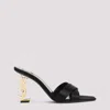 Saint Laurent Opyum 85 Mules In Satin Crepe In Black