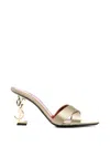 Saint Laurent Opyum 85 Satin Crepe Mules In Multi