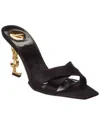 Saint Laurent Opyum Leather Sandal In Black