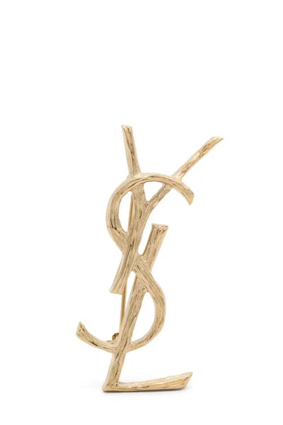 Saint Laurent 'opyum' Brooch In Gold