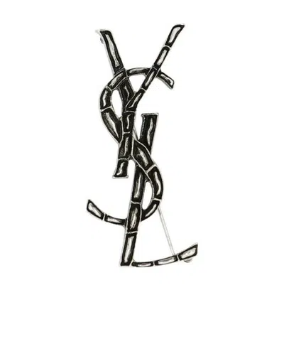Saint Laurent Ysl Opyum Bamboo Textured Pin In Metal