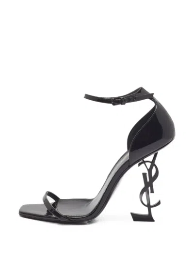 Pre-owned Saint Laurent Opyum Heeled Sandals In Black