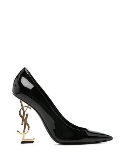 Pre-owned Saint Laurent Opyum Leather Pumps In Black