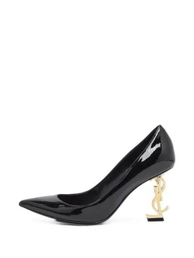 Pre-owned Saint Laurent Opyum Patent Leather Pumps In Black