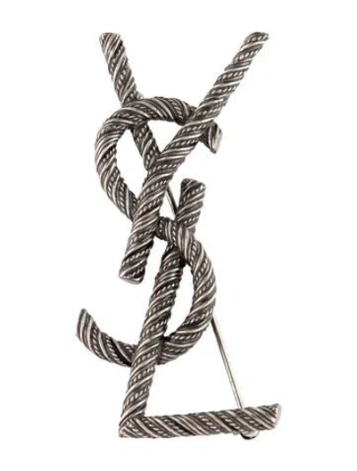 Pre-owned Saint Laurent Opyum Pin Brooch In Multi